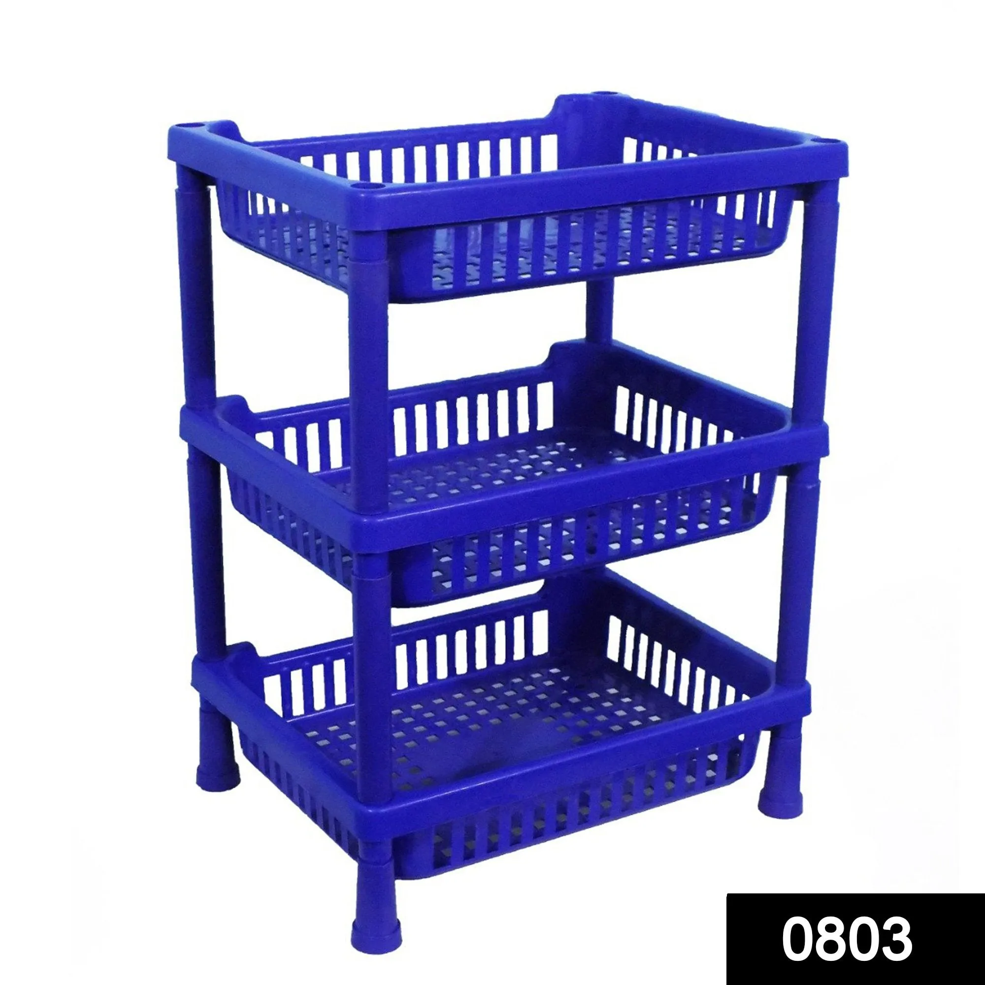 0803 Multipurpose Plastic Storage Rack Oraganiser - 3 pcs