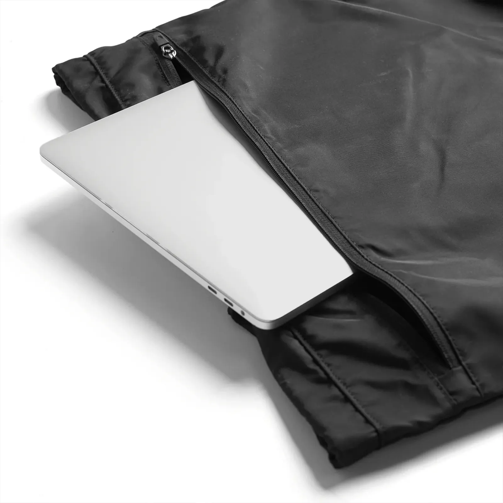 0963. Waterproof Drawstring Rec Bag - Black