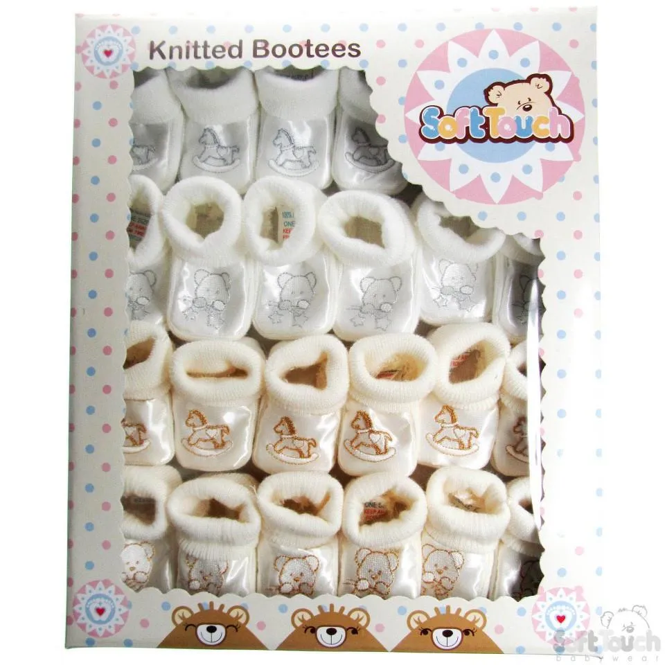 ACRYLIC BABY BOOTEES: S413
