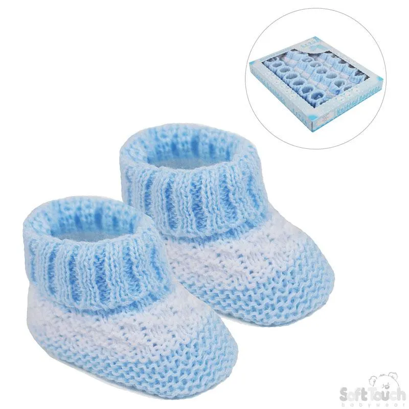 ACRYLIC BABY BOOTEES WITH STRIPE : S437-B
