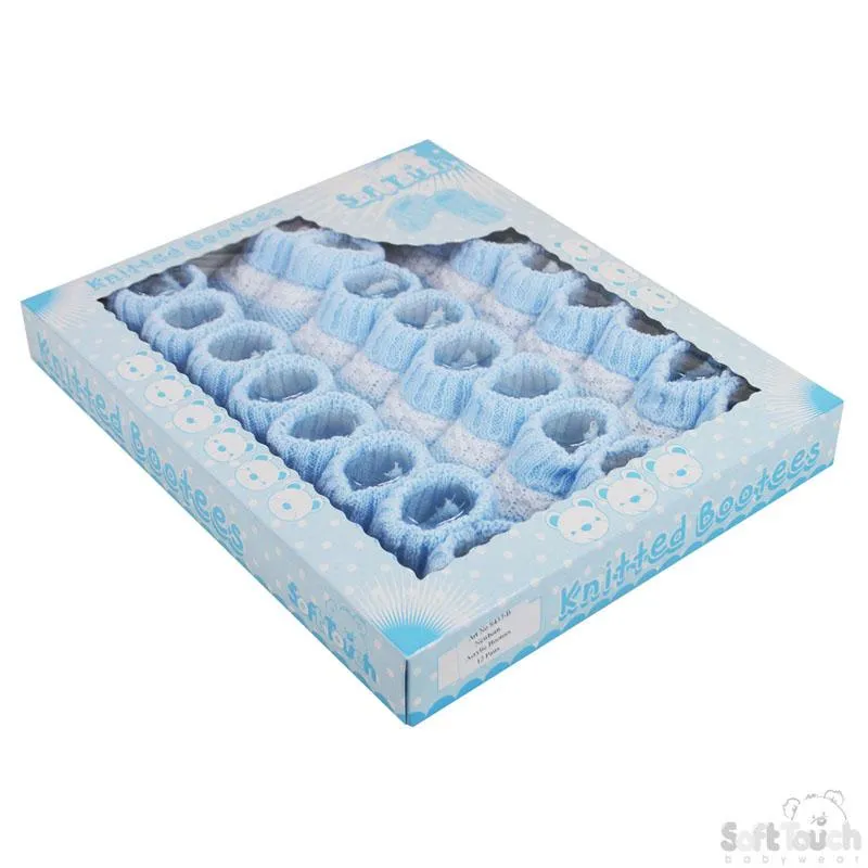 ACRYLIC BABY BOOTEES WITH STRIPE : S437-B