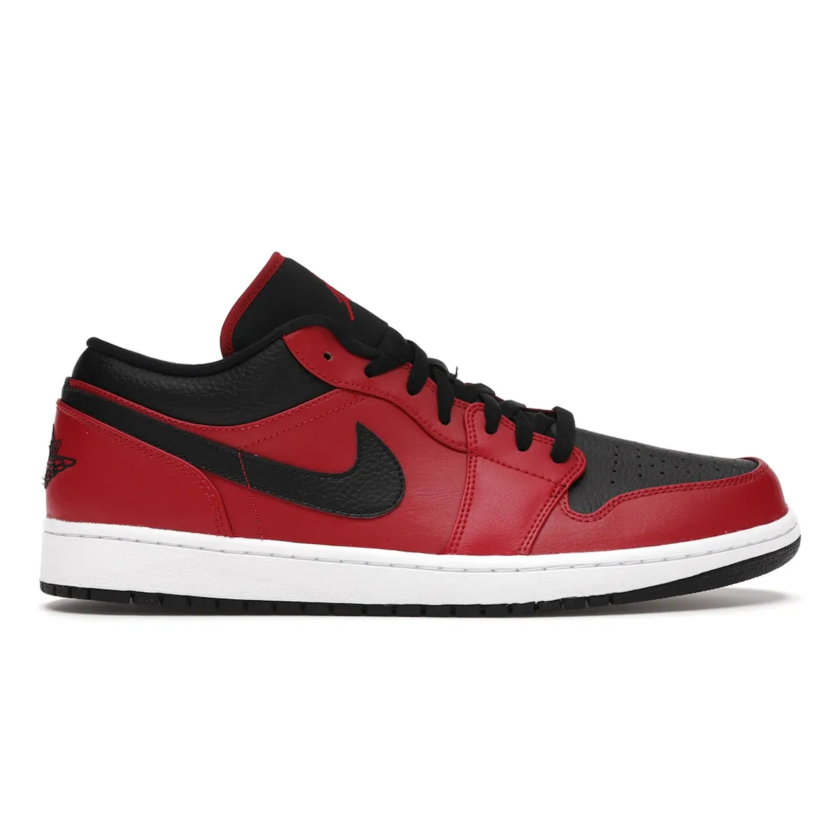 Air Jordan 1 Low Reverse Bred Pebbled Swoosh