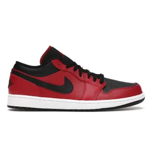 Air Jordan 1 Low Reverse Bred Pebbled Swoosh