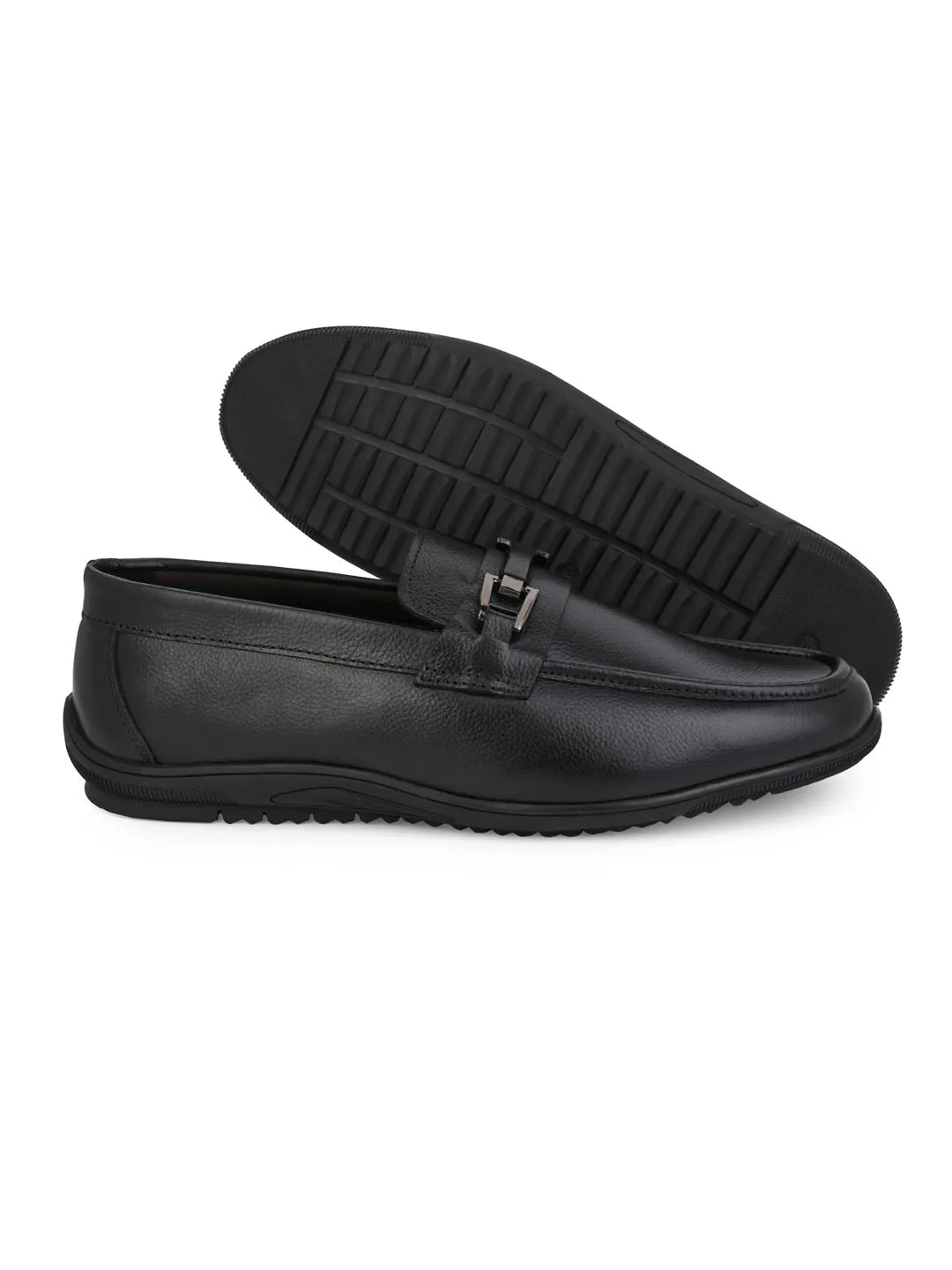 Alberto Torresi Genuine Leather Filter Your Pain Rubber Sole Loafers