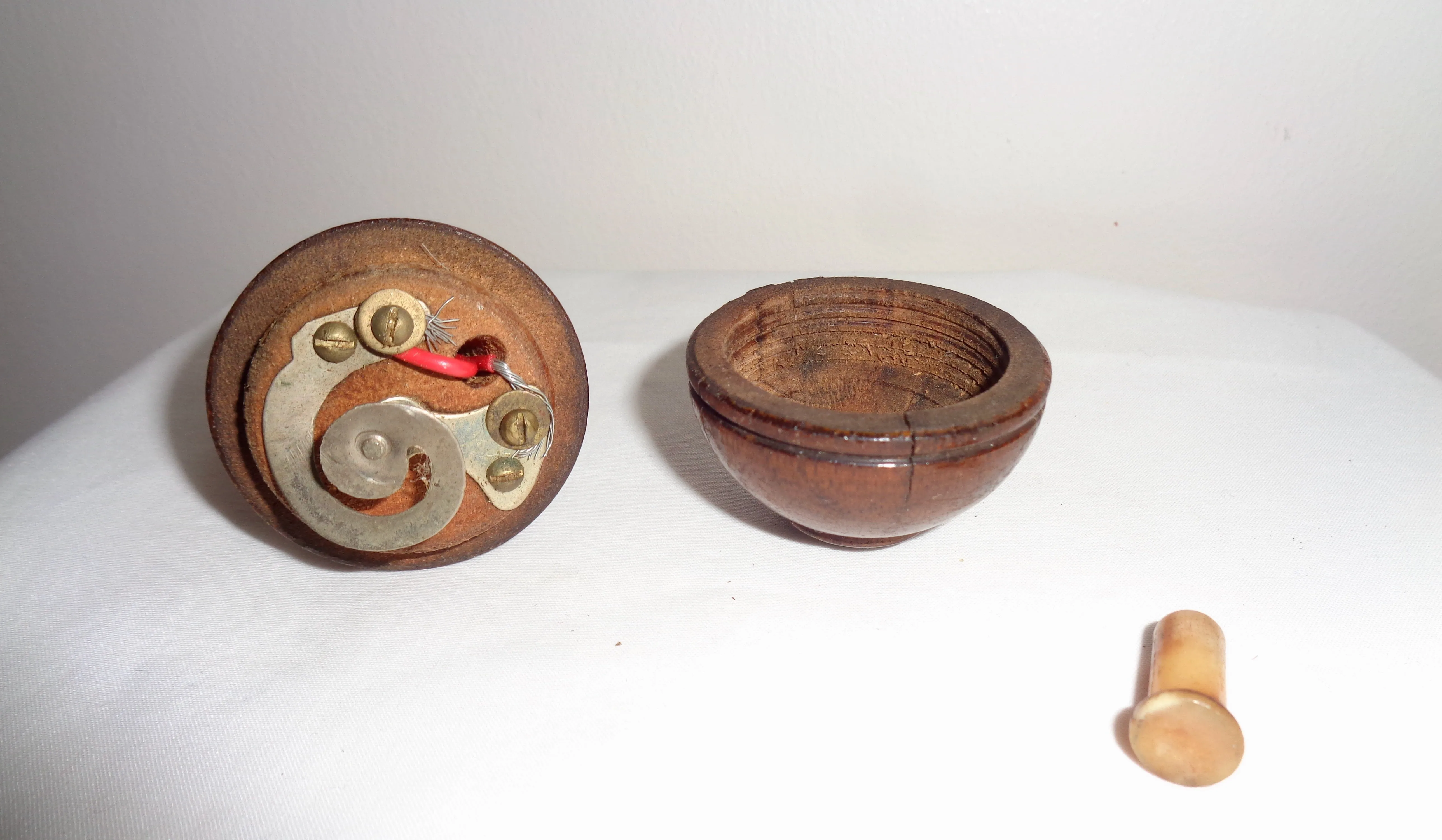 Antique Wood British Butler Bell Push