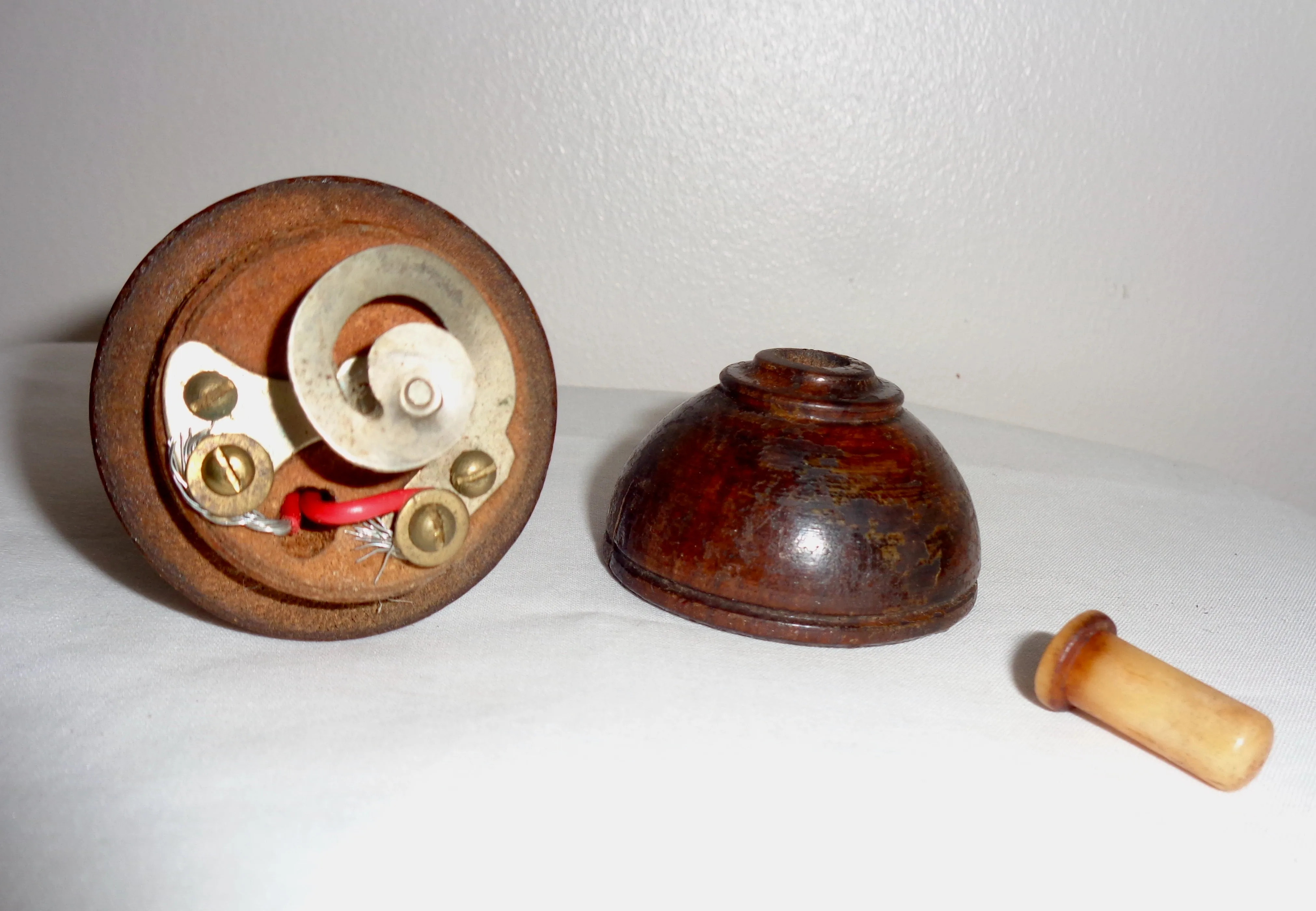 Antique Wood British Butler Bell Push