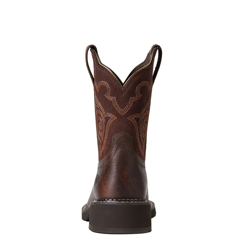 'Ariat' Women's 8" Fatbaby Heritage Tess Western Round Toe - Forest Brown / Jamocha