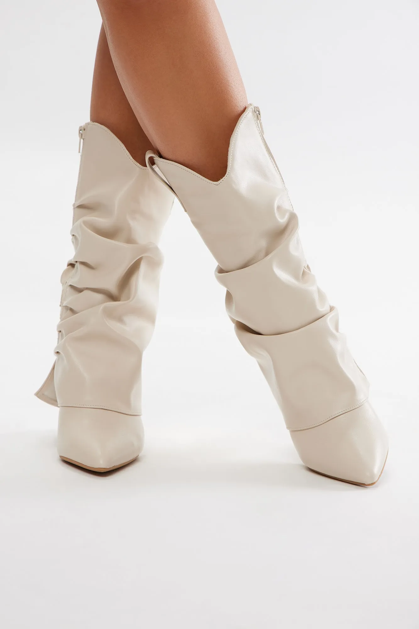 Asheville Overlay Boots - Ivory