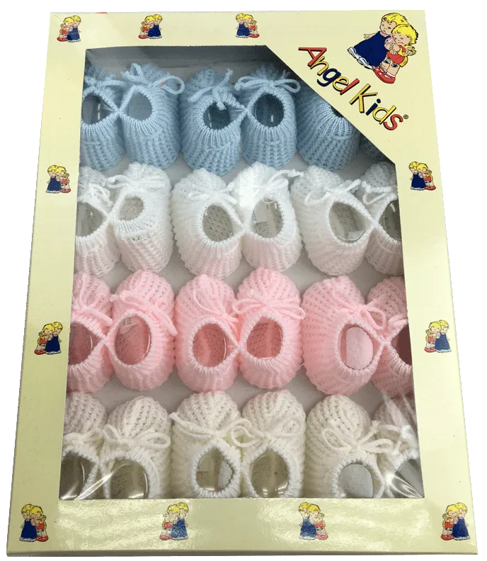 Baby Bootees Assorted in a Box 1258