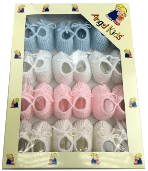 Baby Bootees Assorted in a Box 1258