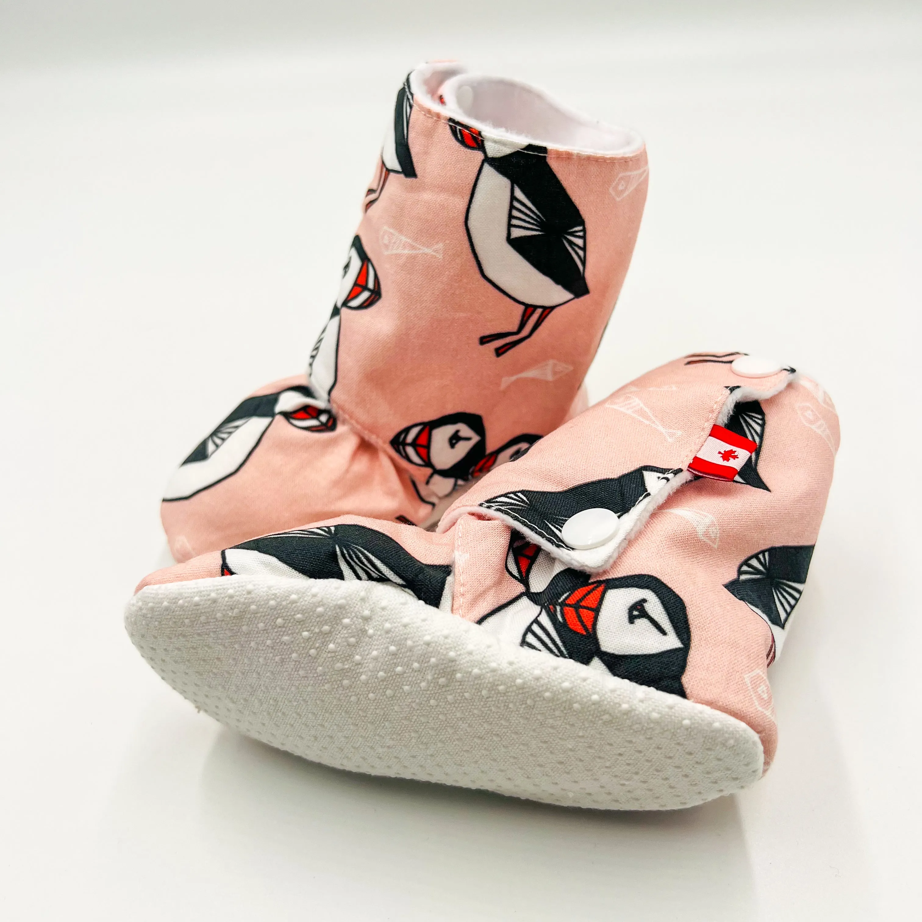 Baby Booties (Pink Puffin)