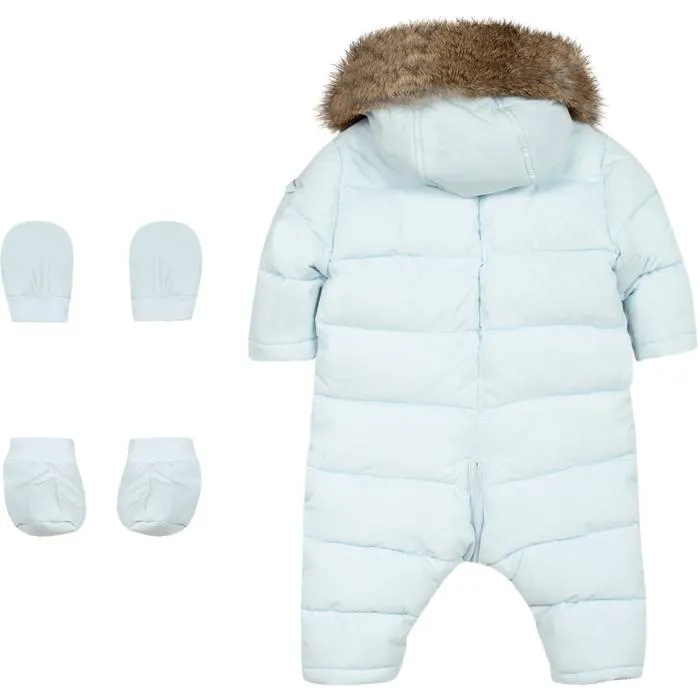 Baby Boys Pale Blue Snowsuit