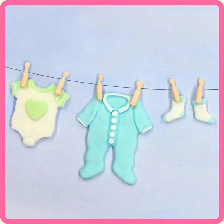 Baby Clothes Washing Line Silicone Mould
