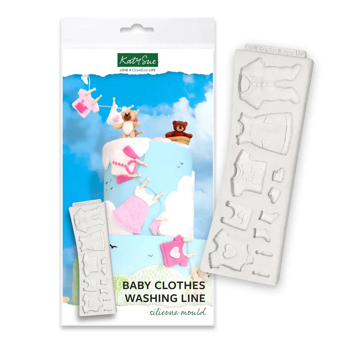 Baby Clothes Washing Line Silicone Mould