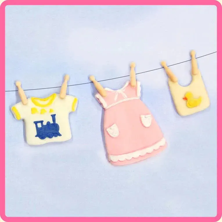 Baby Clothes Washing Line Silicone Mould
