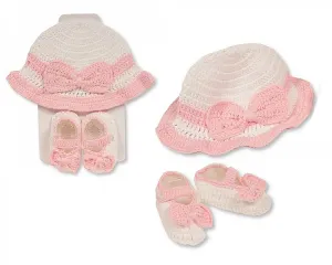 Baby Hat and Booties Set - Girls(PK6) GP-25-0953