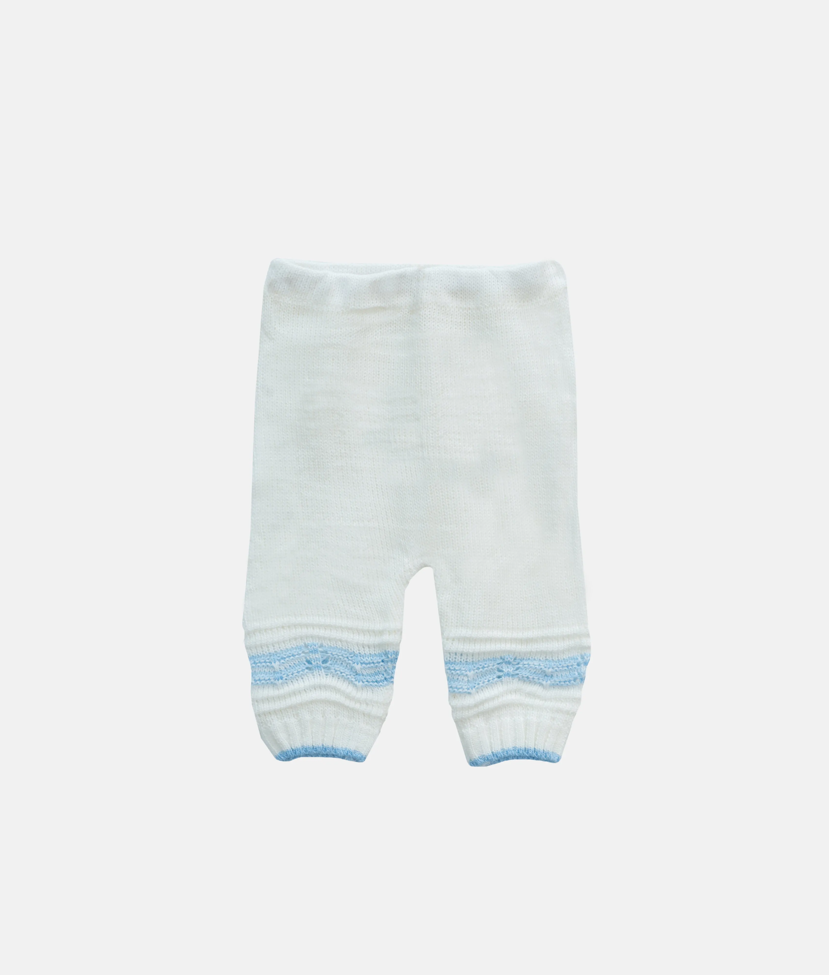 Baby Woolen 04pcs Set - White - Blue
