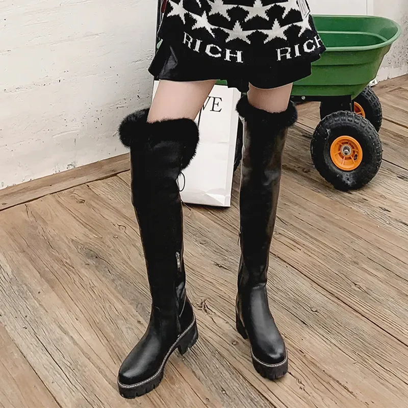 Bayron Women's Warm Snow Black Boots