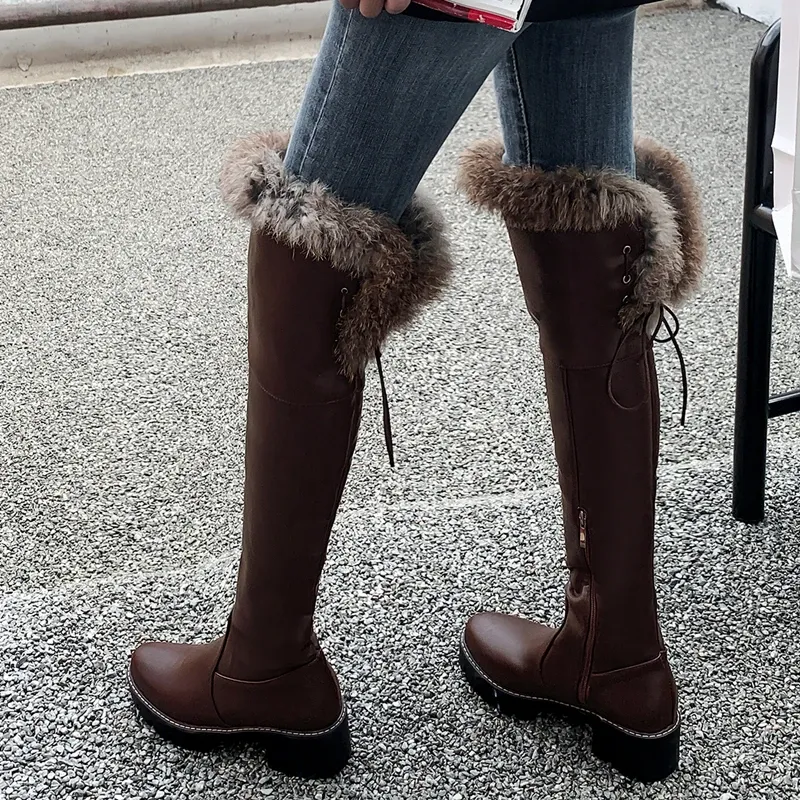 Bayron Women's Warm Snow Black Boots