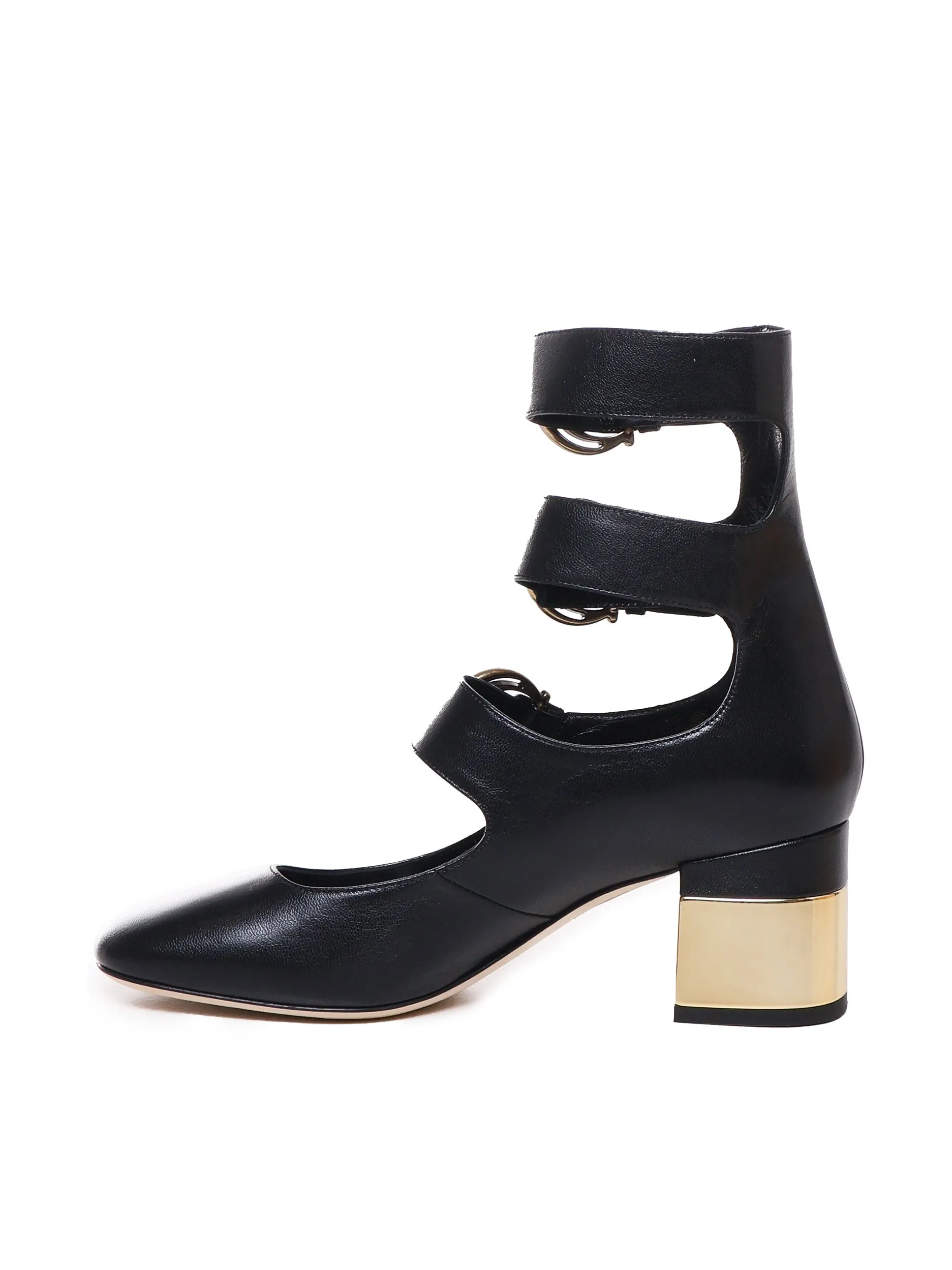 Black Sheepskin High Heel Boots