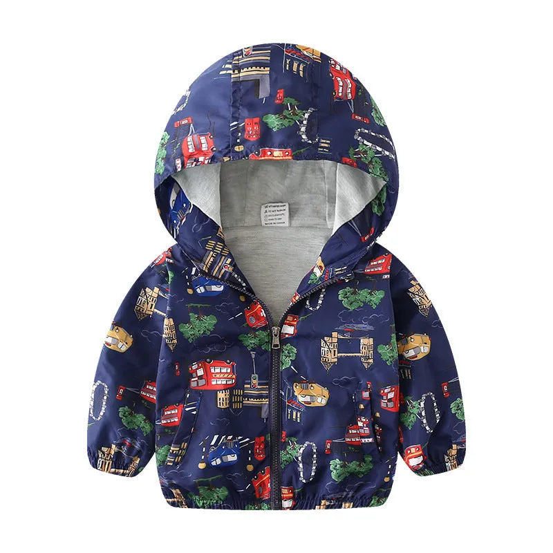 Boys And Children's Airplane Baby Windbreaker Jackets