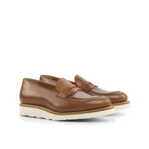 Brown Leather OG Mask Loafer  - Runner Soles