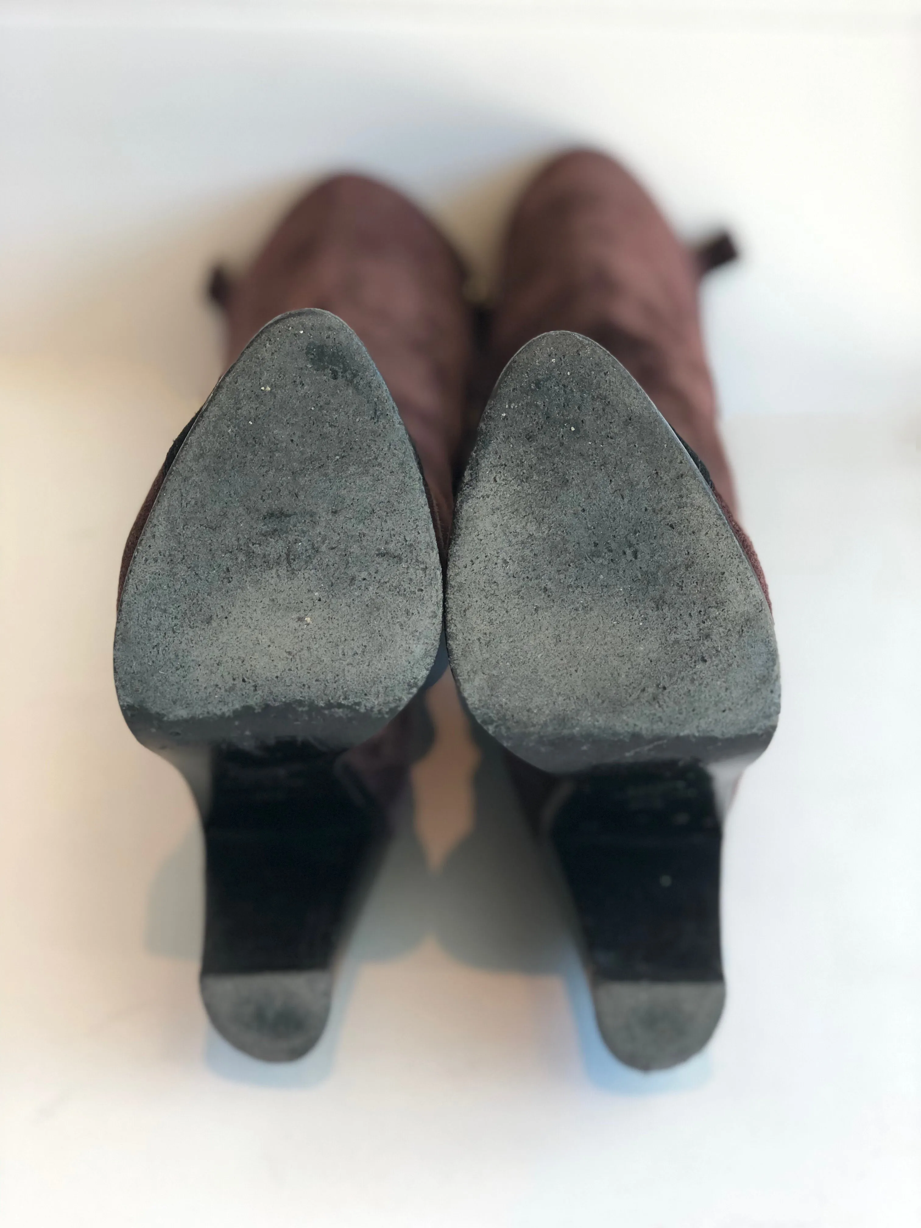 Chanel Suede Heel Boots