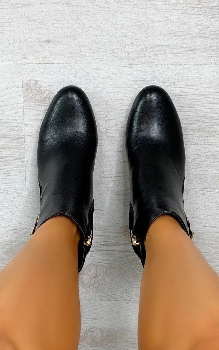 Contrast Heeled Ankle Boots