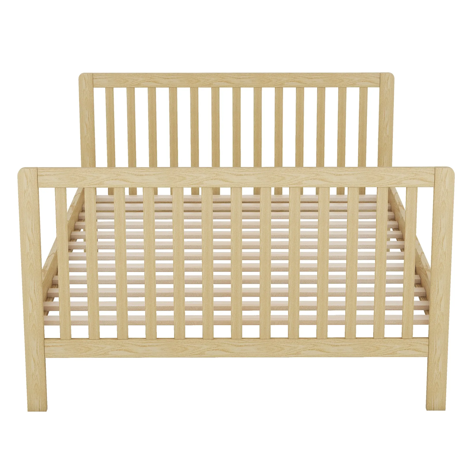 Convertible Crib/Full Size Bed with Changing Table, Natural