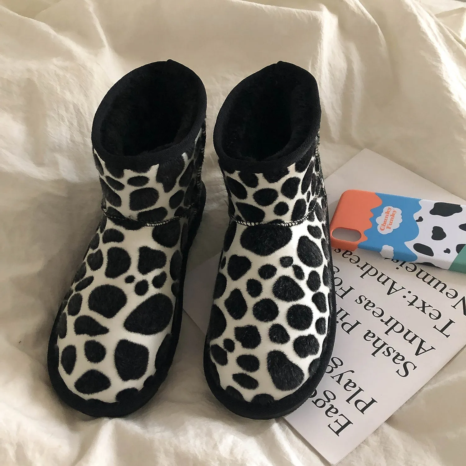 Cow snow boots KF81745