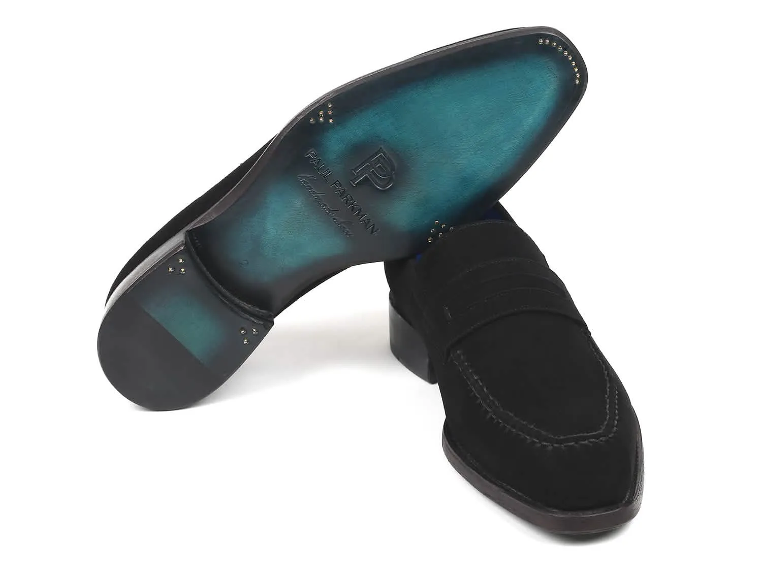 Custom Black Suede Goodyear Welted Dress Loafers by Paul Parkman