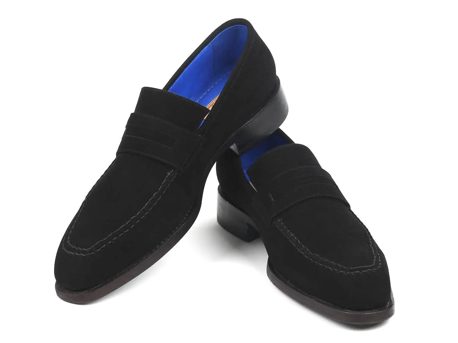 Custom Black Suede Goodyear Welted Dress Loafers by Paul Parkman