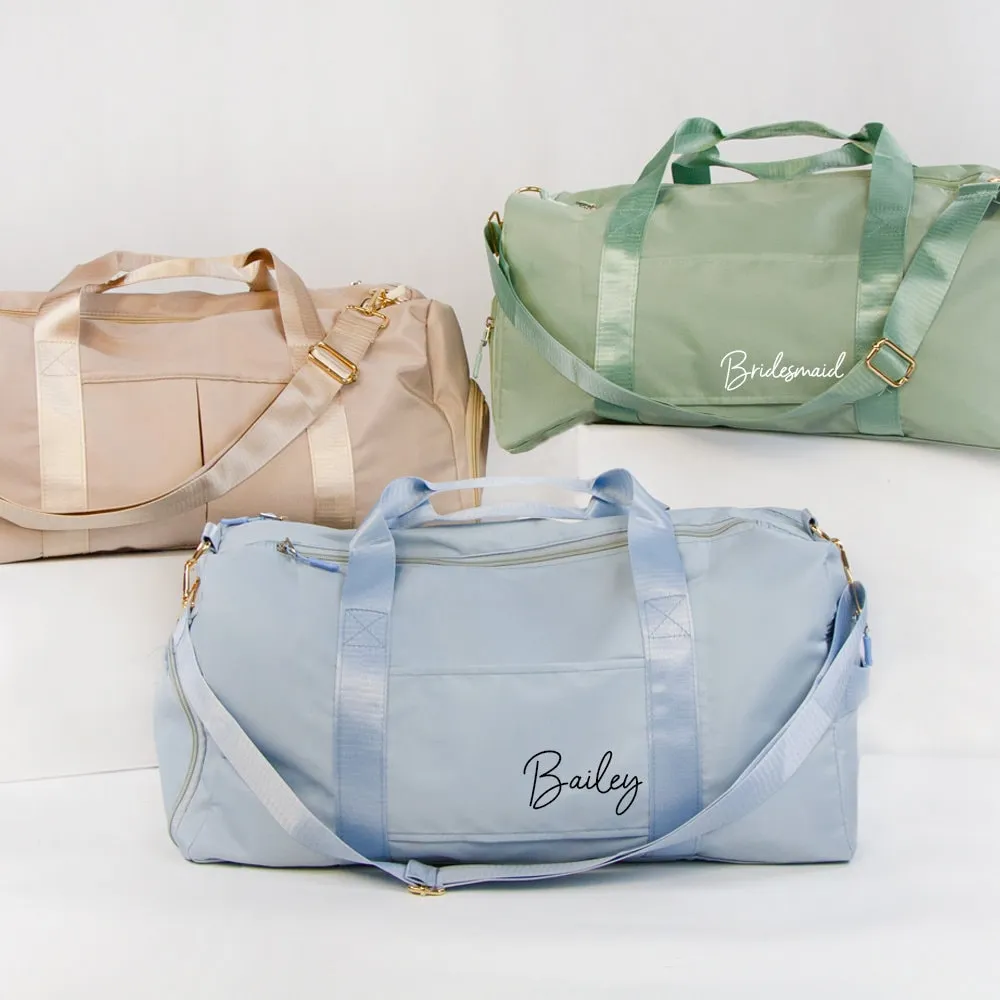 Custom Bridesmaid Duffel Bag Gift