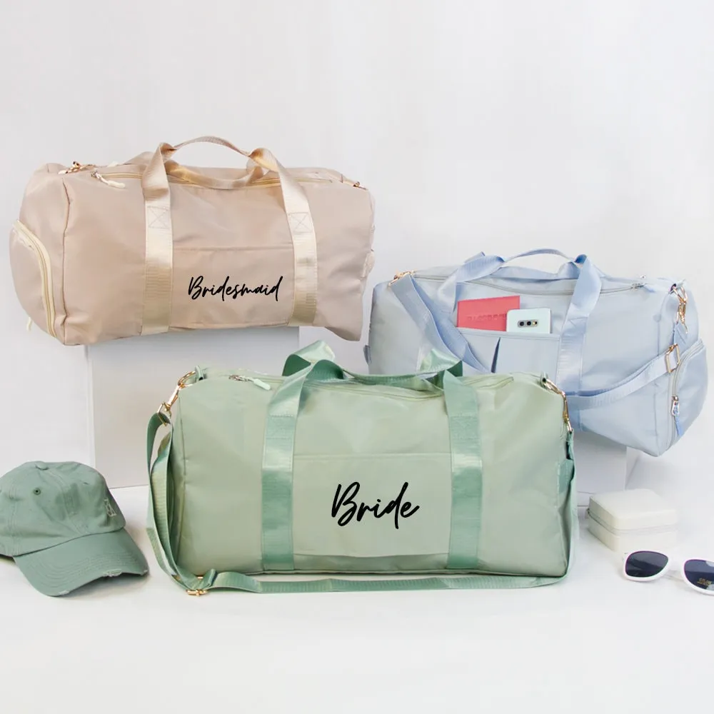 Custom Bridesmaid Duffel Bag Gift