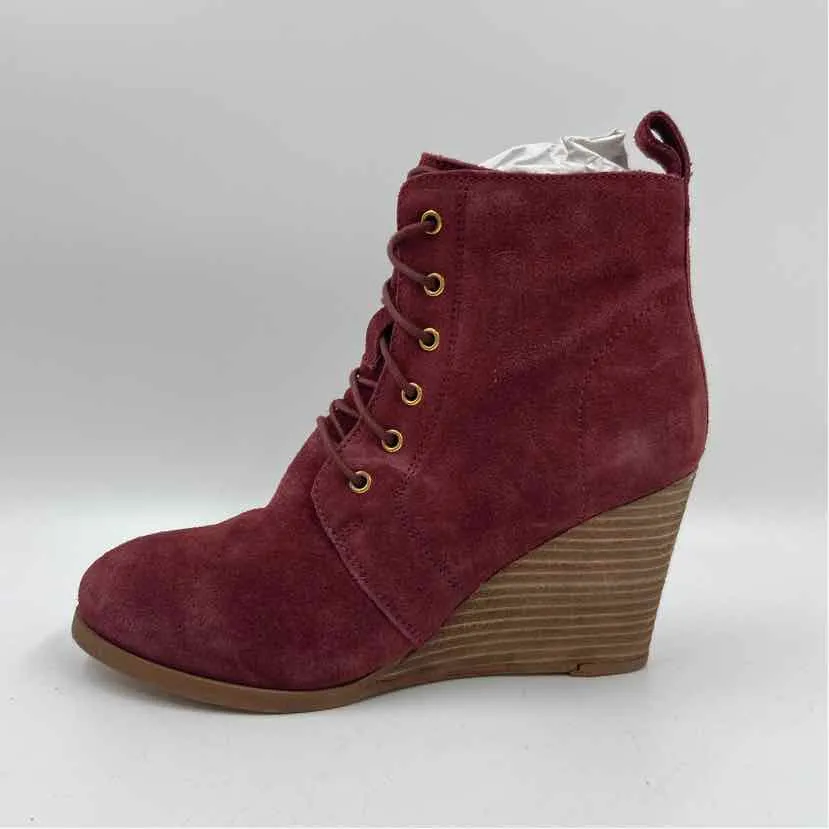 Diba Women's Shoe Size 7.5 maroon Solid Boots