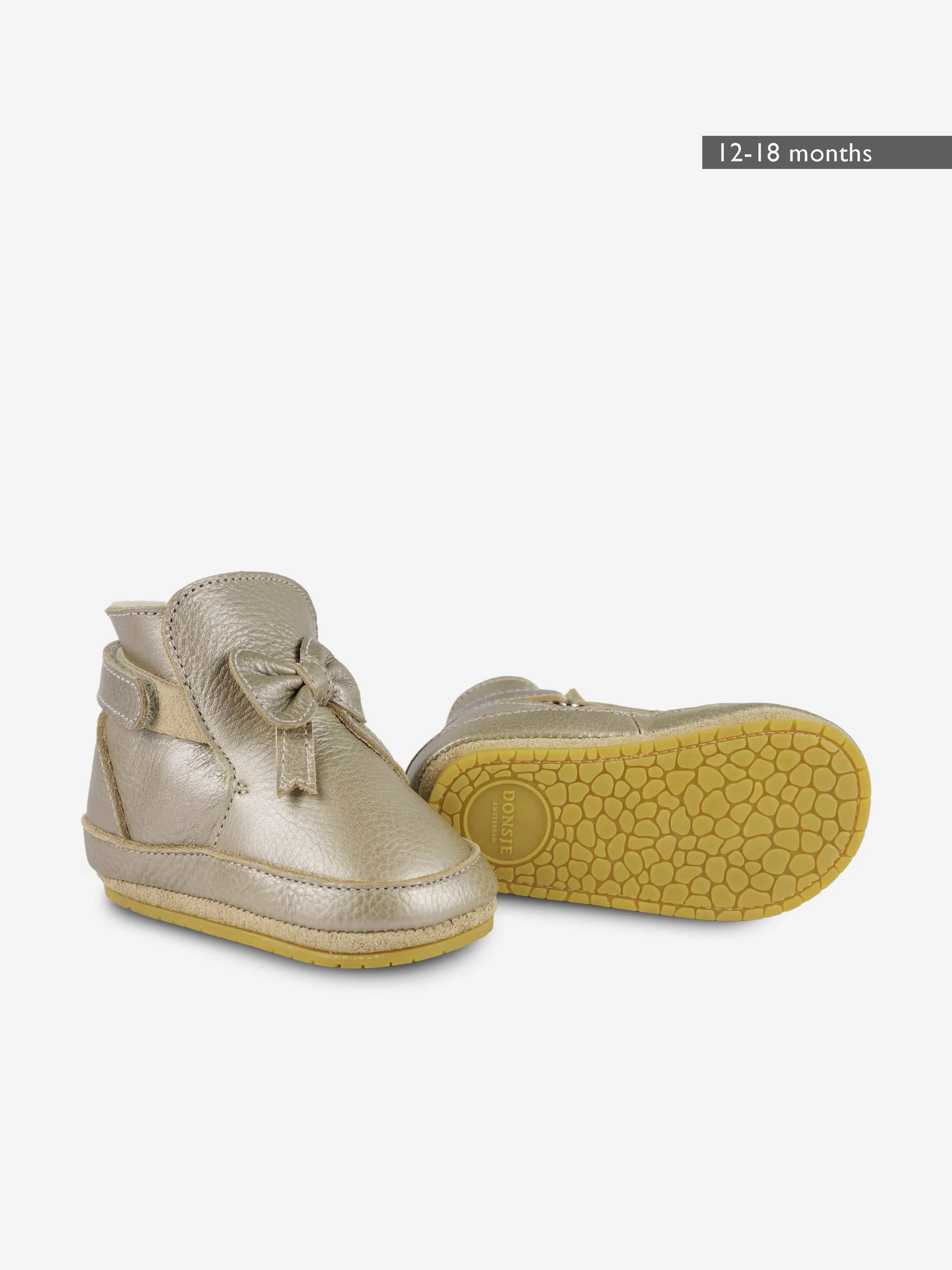 Donsje Baby Girls Cubow Booties in Gold