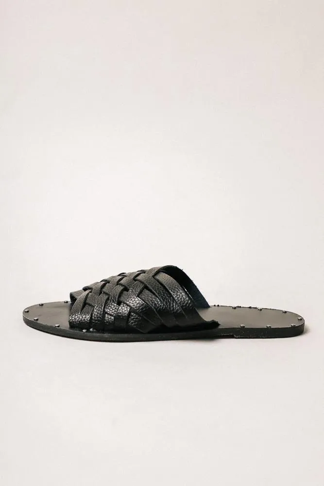 Eli Woven Sandals in Black