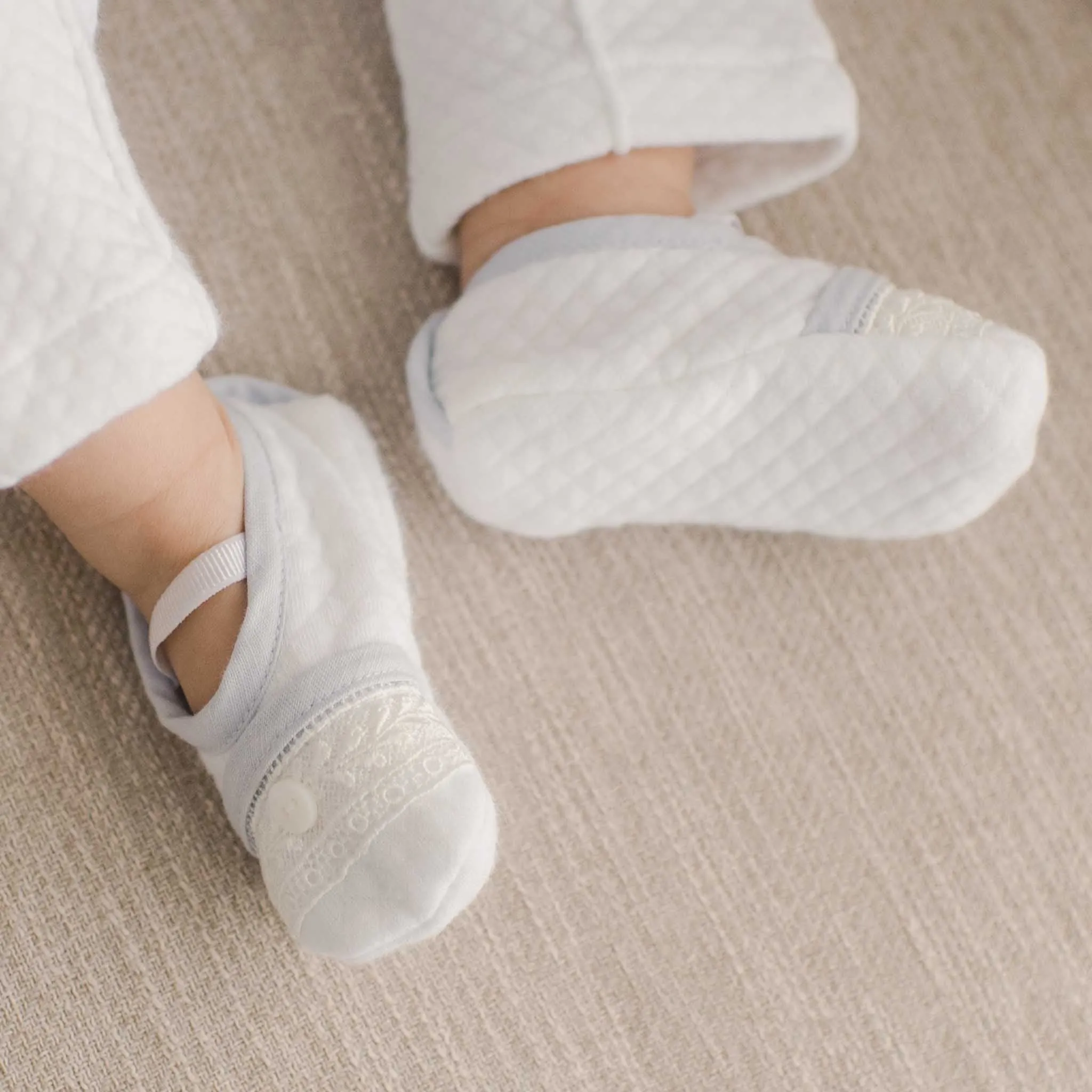 Harrison Christening Booties