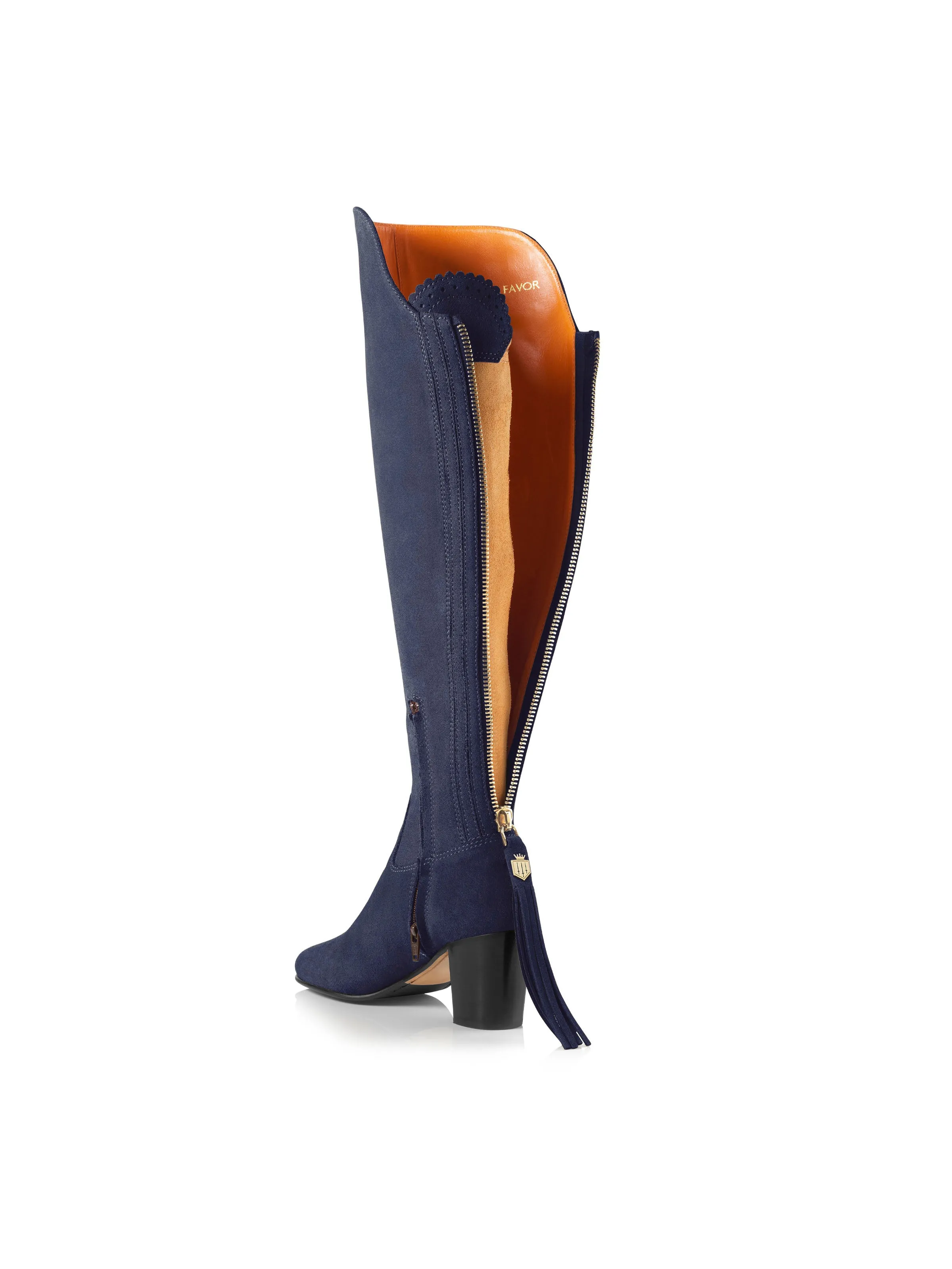 Heeled Amira - Ink Suede