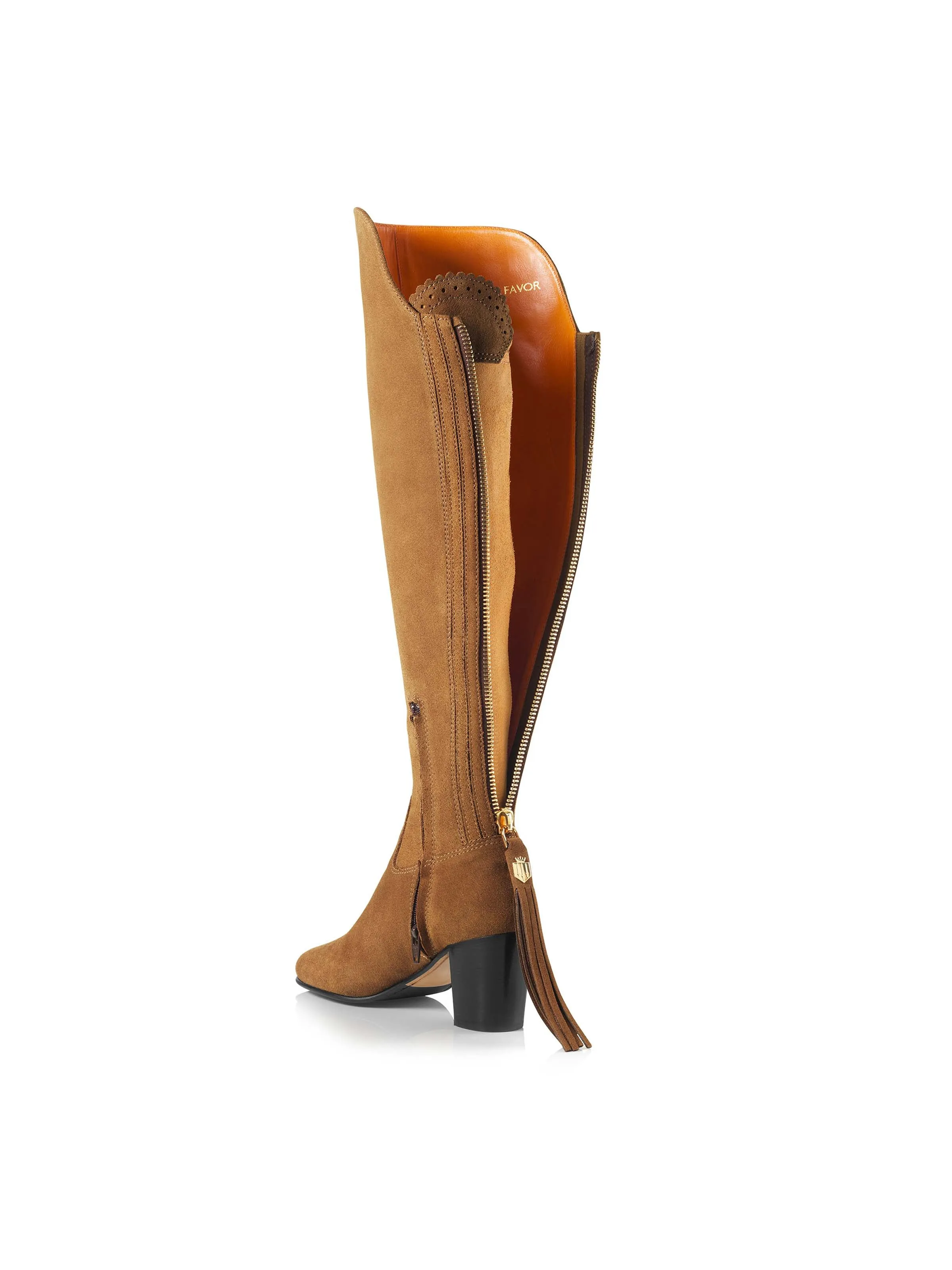 Heeled Amira - Tan Suede