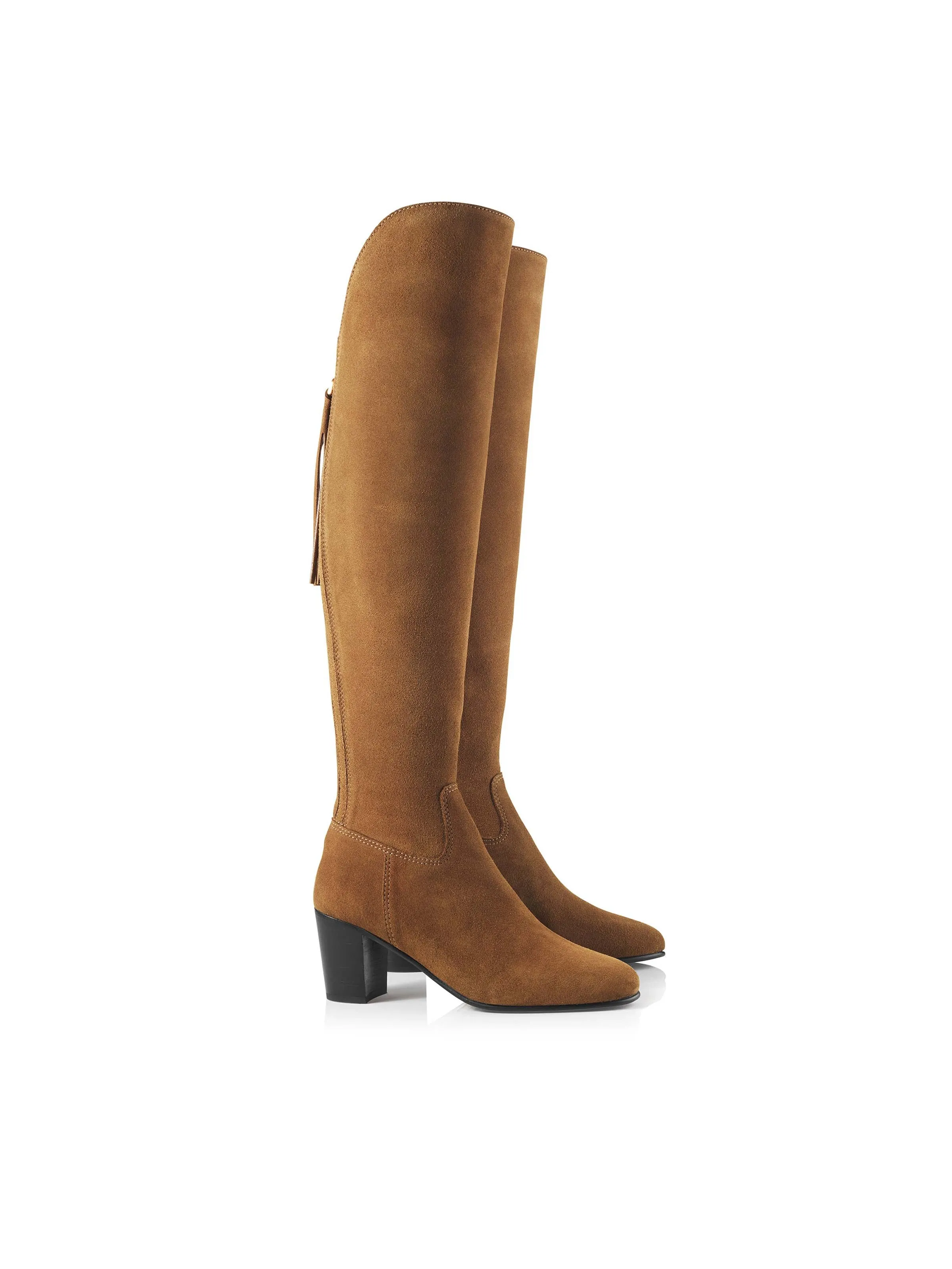 Heeled Amira - Tan Suede