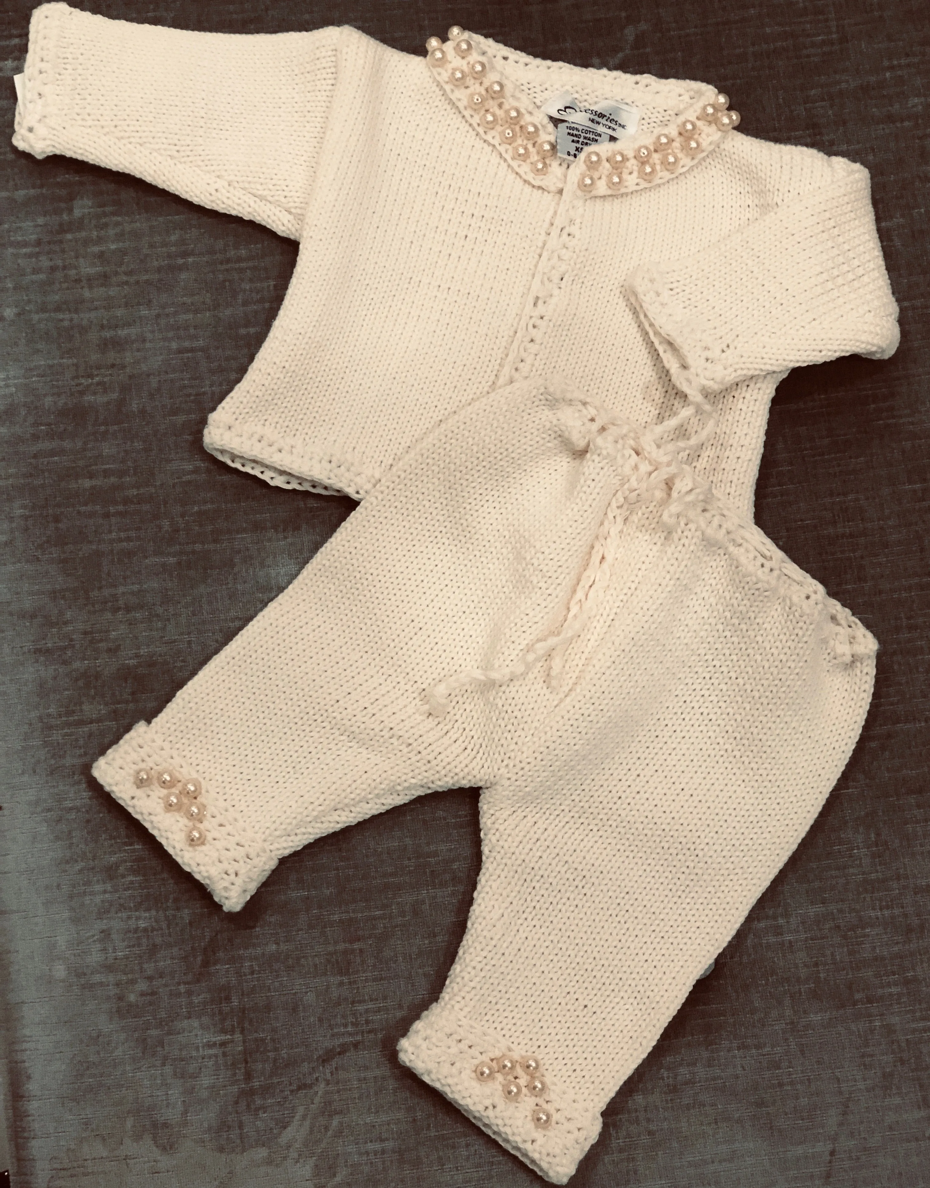 Ivory Crochet Pearl Set