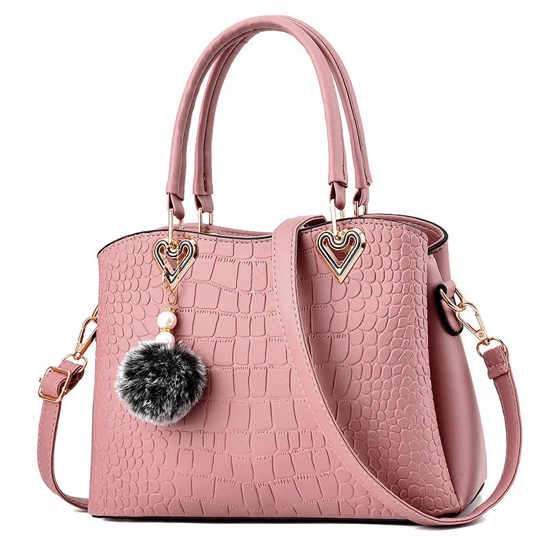 Large capacity Fashion handbags Leather hand bag