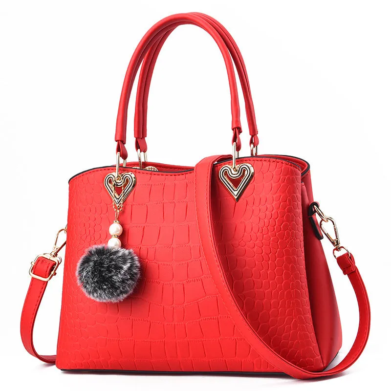 Large capacity Fashion handbags Leather hand bag