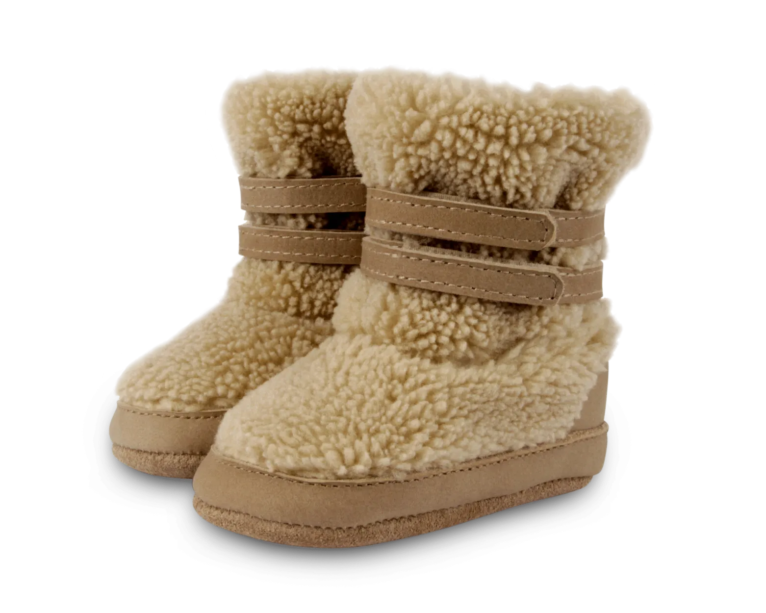 Larisso Booties | Beige Curly Faux Fur