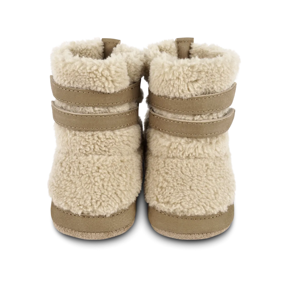 Larisso Booties | Beige Curly Faux Fur