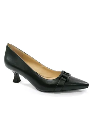 LAURA BIAGOTTI HIGH MULES WITH GOLD DETAILING