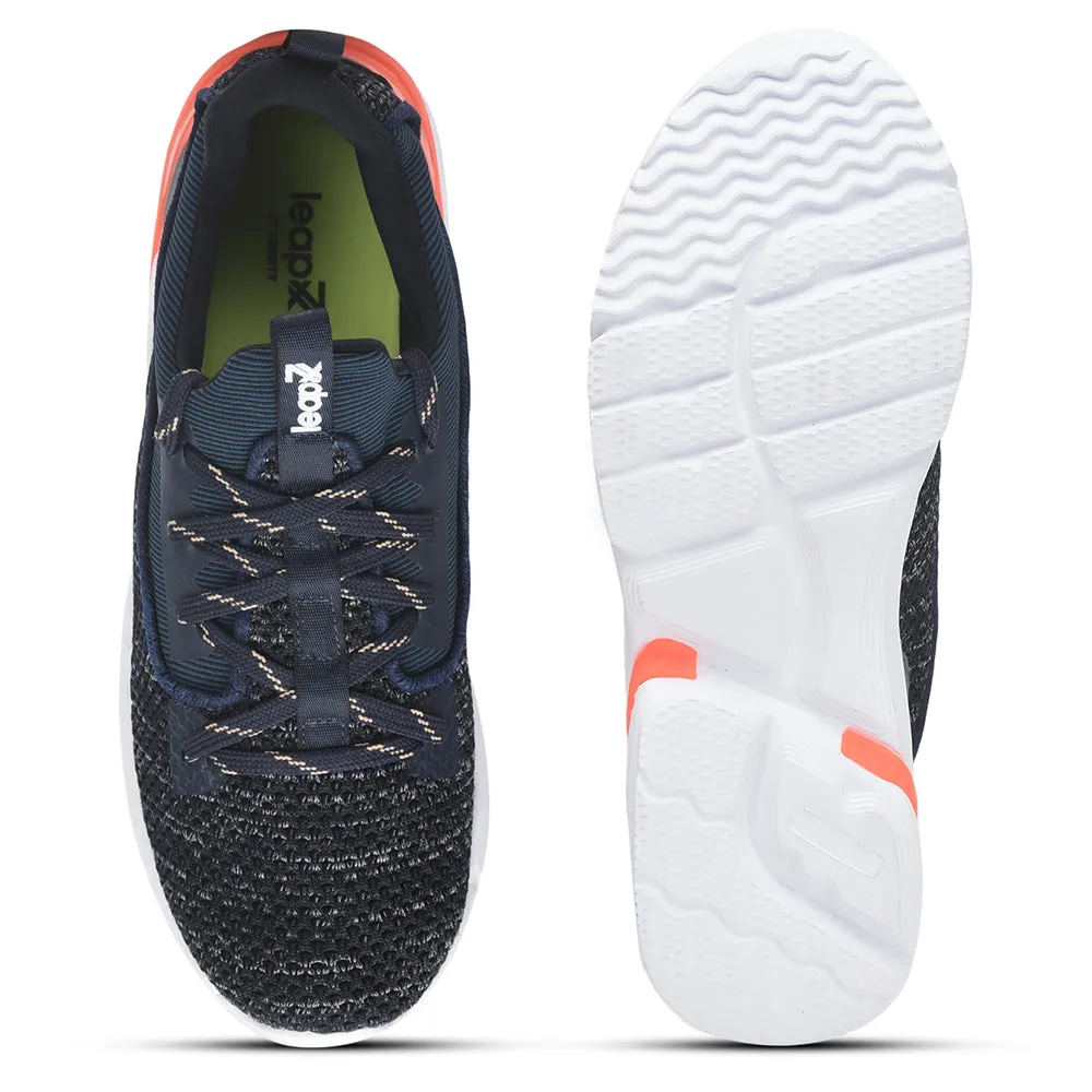 Leap7x Casual Navy Blue Lacing Shoes For Men BRISK-02E By Liberty