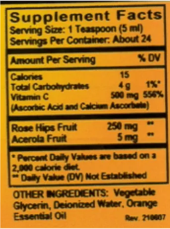 Liquid C 500 mg, 4 oz