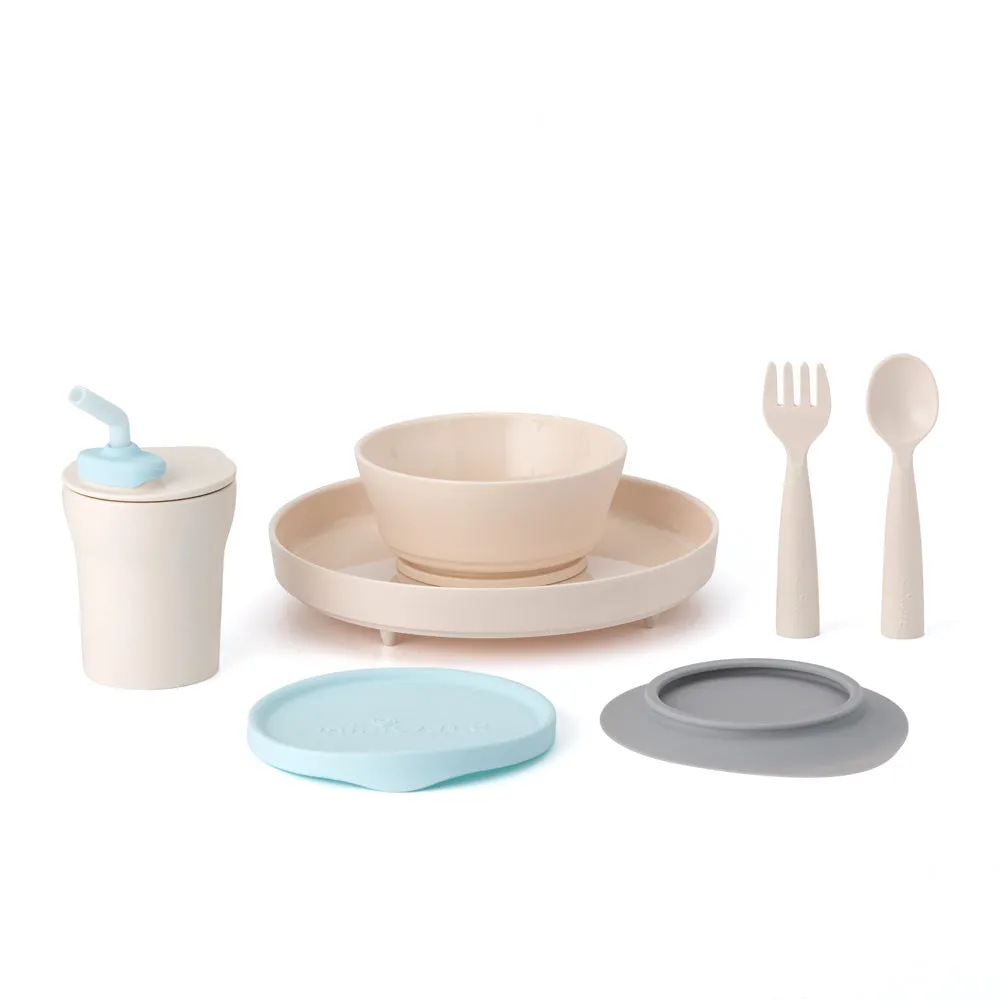 Little Foodie All-in-one Feeding Set Vanilla/ Aqua